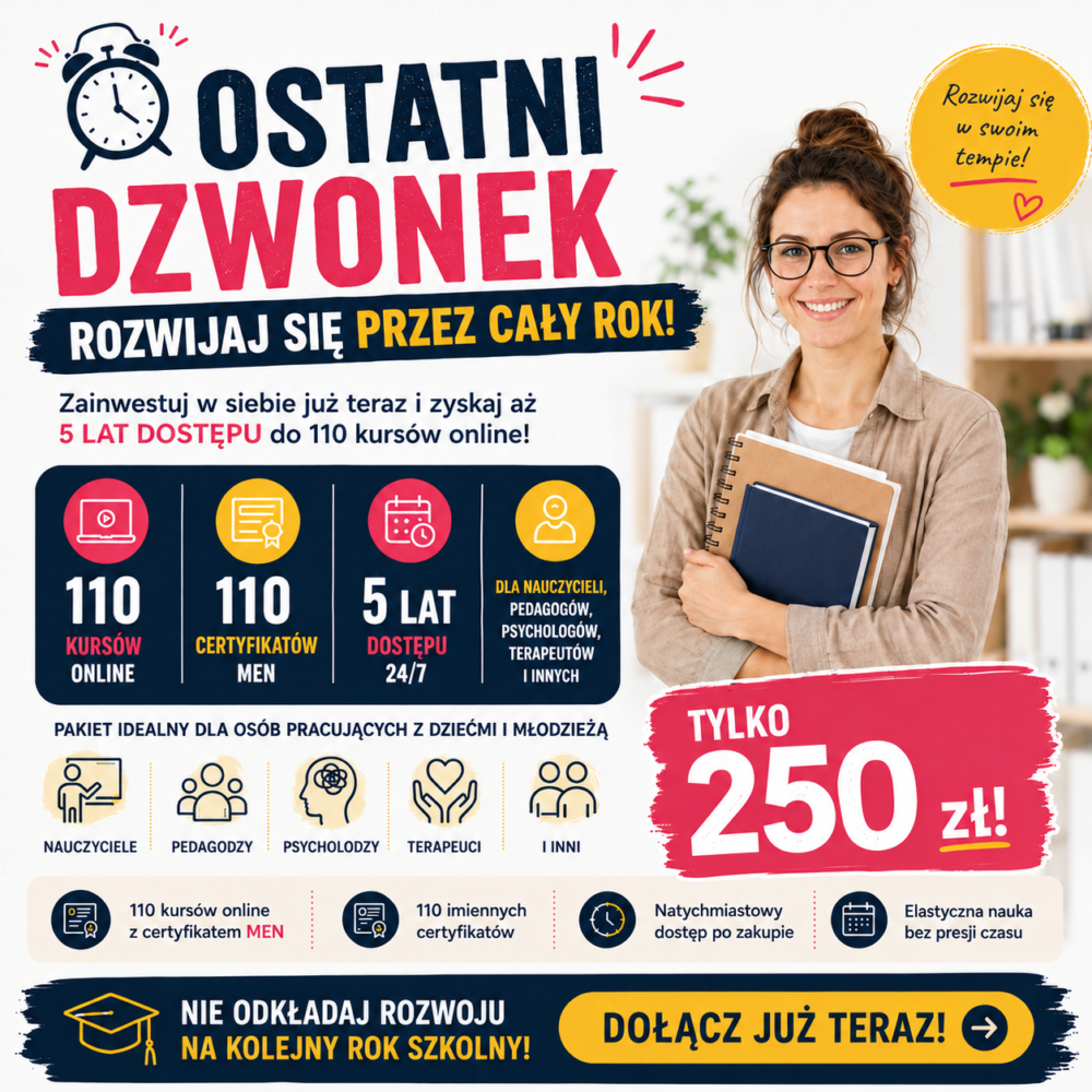 110 kursów online z certyfikatem MEN