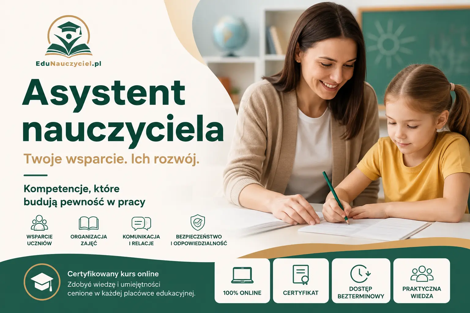 Czego uczy kurs asystenta nauczyciela online?