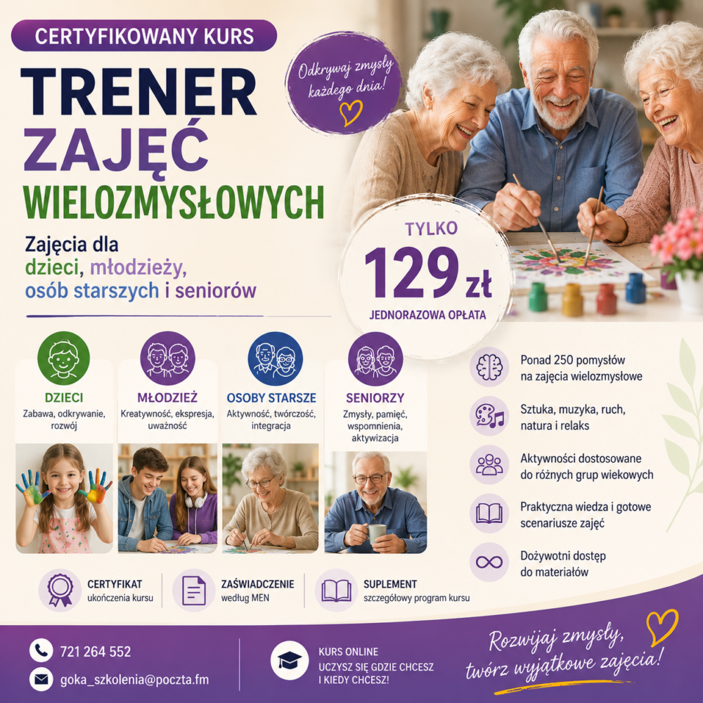 TRENER ZAJĘĆ WIELOZMYSŁOWYCH